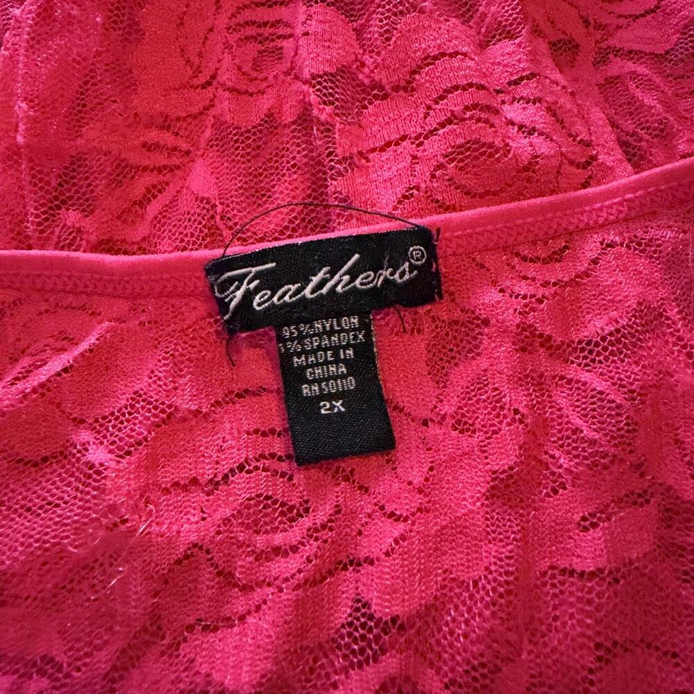 pink open floral lace fairy boho ethereal glam whimsical racerback tank top - Picture 7 of 7